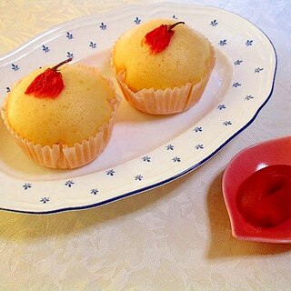 米粉入り甘酒桜蒸しパン(桜餡添え)